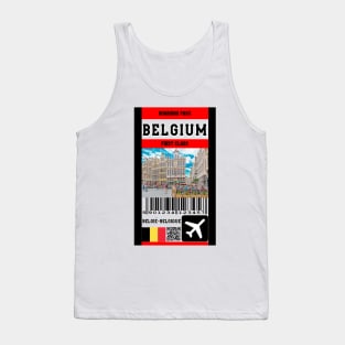 Belgium first class boarding pass Tank Top